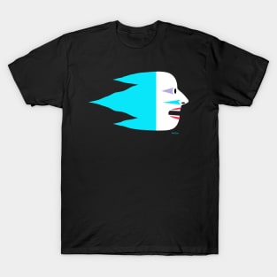 Flying Head - blue T-Shirt